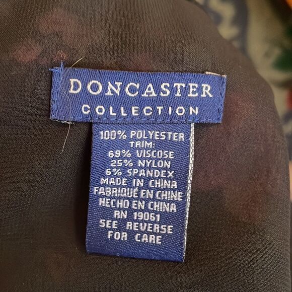 Lovely Doncaster Collection black & pink floral long tunic or dress - Picture 8 of 10